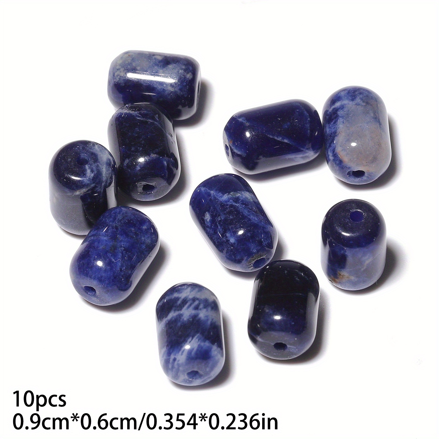 10pcs Small Bucket Shaped Stone Beads for DIY Crafting